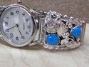 Native American Navajo Indian Sterling Wolf Watch 