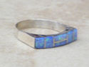 Native American Zuni Indian Lab Blue Opal Inlaid R