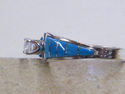 Native American Indian Navajo Ring Turquoise CZ St