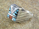 Native American Indian Inlaid Mens Ring Navajo Ste