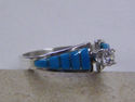 Native American Indian Navajo Ring Turquoise CZ St