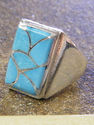 Native American Indian Navajo Men's Ring Turquoise