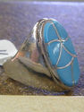 Native American Indian Navajo Men's Ring Turquoise