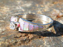 Native American Indian Navajo Ring Pink Opal CZ St