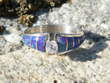 Native American Indian Navajo Ring Purple Opal CZ 