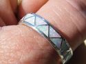 Native American Zuni Indian Opal Band Wedding Ring