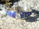 Native American Indian Navajo Ring Purple Opal CZ 