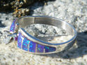 Native American Indian Navajo Ring Purple Opal CZ 