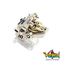 Han Cholo Voltron Head Ring Gold/Silver 