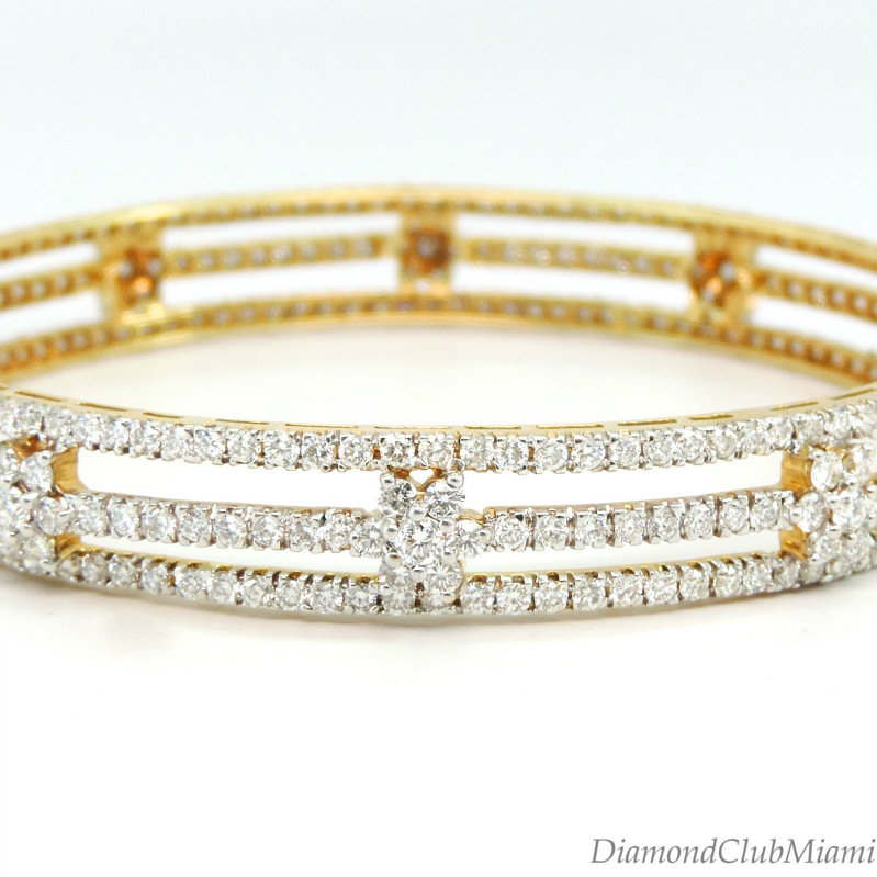 最新モデル Bracelet Bangle Gold Diamond18K 8.50ct Estate 18.7 eBay | Grams アクセサリー