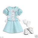 American Girl Molly's Polka Dot Dress Outfit Compl