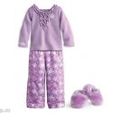 My American Girl SNOWFLAKE PAJAMAS for Doll SATIN 