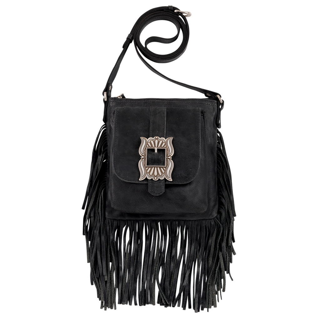 American West Womens Western Soft Crossbody Fringe Bag Leather 5223493 ...