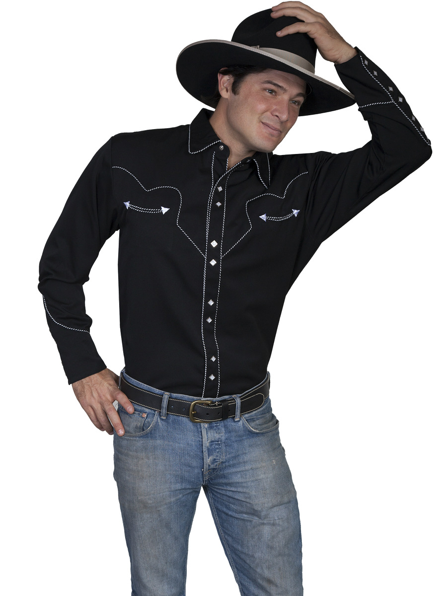 black cowboy shirt