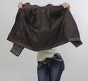 Vtg 70s Dark Brown leather Hippie Boho Soft Jacket