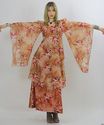 Vintage 70s SHEER boho hippie Party maxi dress Caf