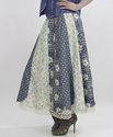 Vtg 70s Draped Patchwork Hippie Boho Prairie Maxi 