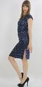 Vtg 80s sequin beaded open back flapper deco party