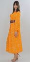 Vintage 70s Orange Abstract Polkadot Highwaisted B