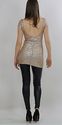 Vtg 90s Gold sequin bandage bodycon deco party min