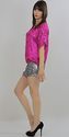 Vtg 80s Pink sequin beaded deco draped party cockt