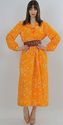 Vintage 70s Orange Abstract Polkadot Highwaisted B