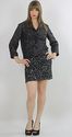 Vtg 80s deco sequin beaded party cocktail dress ja