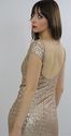 Vtg 90s Gold sequin bandage bodycon deco party min