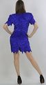 Vintage 80s Silk sequin beaded Metallic Draped Dec