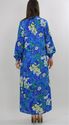 Vintage 70s Blue Hawaiian Floral festival Hippie G