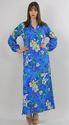 Vintage 70s Blue Hawaiian Floral festival Hippie G
