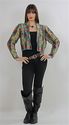 Vintage 80s Tribal India Ethnic Short Cropped Boho