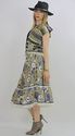 Vtg 70s floral tiered  High waist boho hippie dres