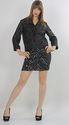 Vtg 80s deco sequin beaded party cocktail dress ja