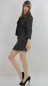 Vtg 80s deco sequin beaded party cocktail dress ja