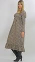 Vintage 70s mini floral prairie boho Maxi Dress pu