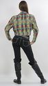 Vintage 80s Tribal India Ethnic Short Cropped Boho