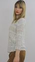 Vtg 70s 80s lace Crochet Gypsy Boho Keyhole Tunic 
