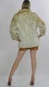 Vintage  70s 80s Hippie Boho Chub Beige Faux Fur C