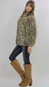 Vtg 70s BOHO hippie spotted faux fur glam coat jac