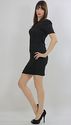 Vtg 80s draped boho black silk sequin beaded party
