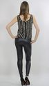Vtg 60s sequin beaded party cocktail dress top she