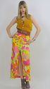 Vintage 70s Boho Prairie Hippie Draped Gold Velvet