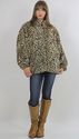 Vtg 70s BOHO hippie spotted faux fur glam coat jac
