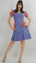 Vintage 70s Hippie Boho prairie peasant mini dress