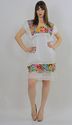 Vintage 60s Hippie Boho heavily embroidered floral