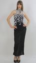 Vintage 80s silk sequin beaded art deco geometric 