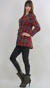 Vintage 70s boho red tartan plaid wool jacket blaz