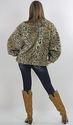 Vtg 70s BOHO hippie spotted faux fur glam coat jac