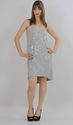 Vintage 90s sequin beaded draped stretch knit part